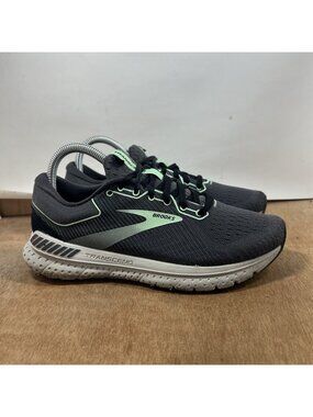 Brooks Transcend 7 Shoes Womens Size 7 Gray Black Running Sneakers